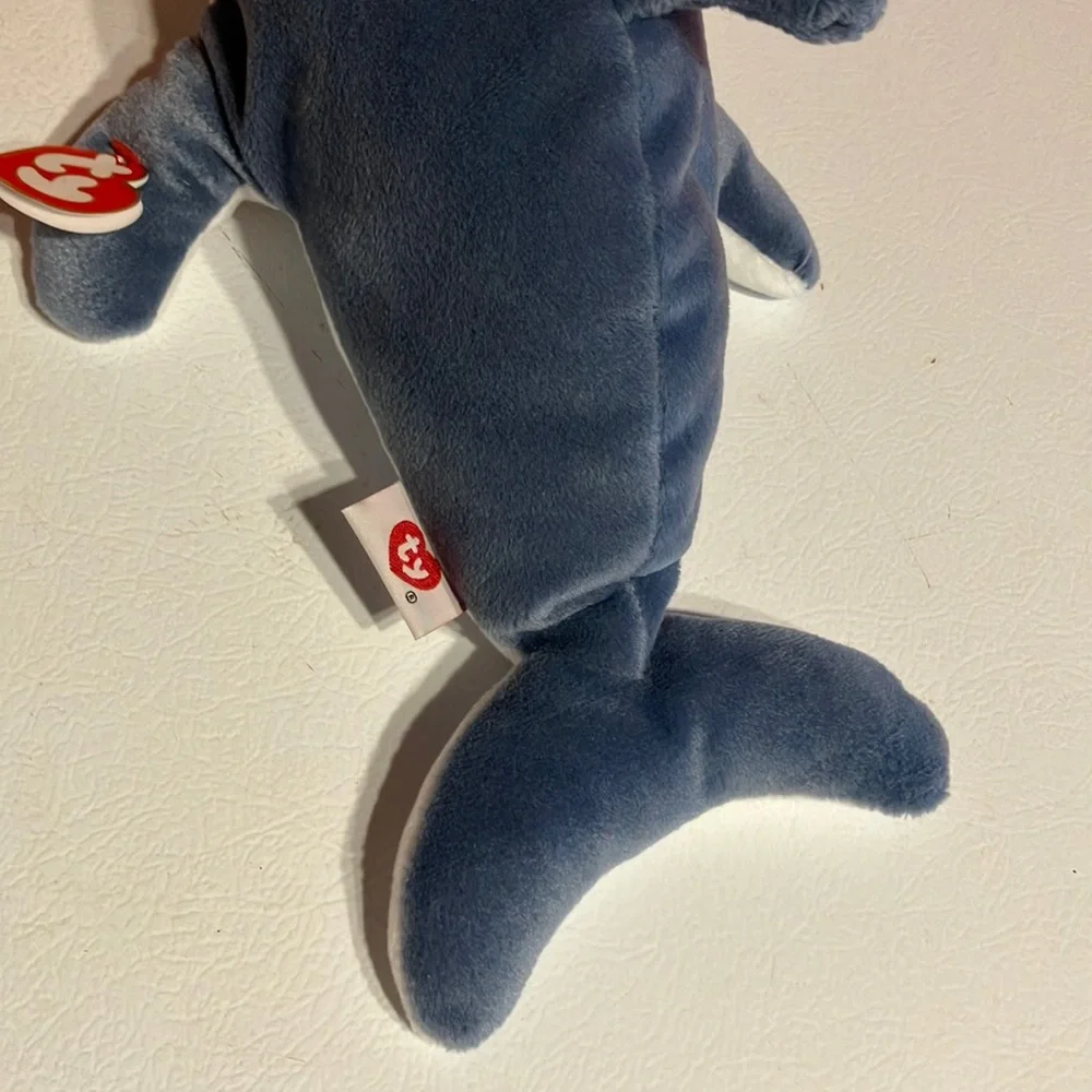 TY‎ Pillow Pal Plush Gray Dolphin Toy